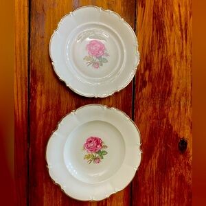 Hutschenreuther Selb 𝑇𝘩𝑒 𝐵𝑒𝑙𝑟𝑜𝑠𝑒 Fine China 1 Rim Soup Bowl 1 salad plate